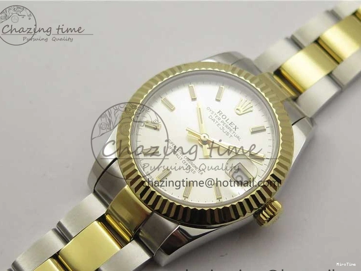 MiroTime 0506 Datejust 31mm 278273 SS YG BP Maker Best Edition Silver Sticks Markers Dial on SS YG Oyster Bracelet QuickDry 2712